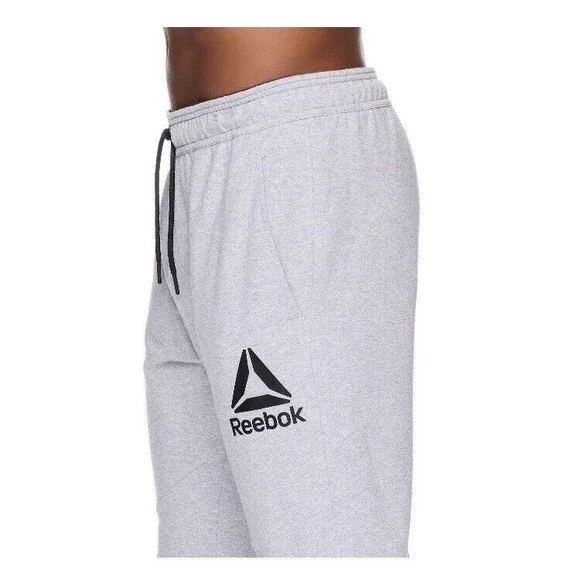 Reebok Men Pull-On Jogger Pants 3XL Gray Tapered Slim Pockets Ankle Drawstring - Picture 3 of 6